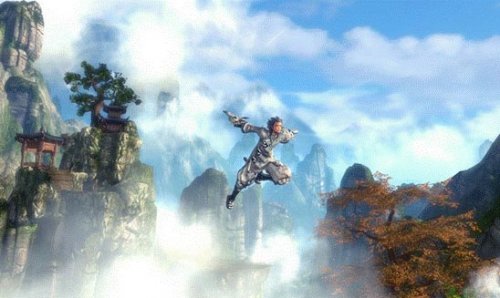剑灵的的轻功让玩家有漫步云端的感觉