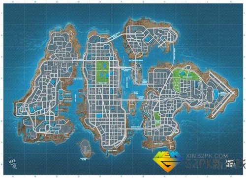 系列游戏之最 《GTA5》官方地图正式曝光_全球新游戏新闻_52pk新游戏频道