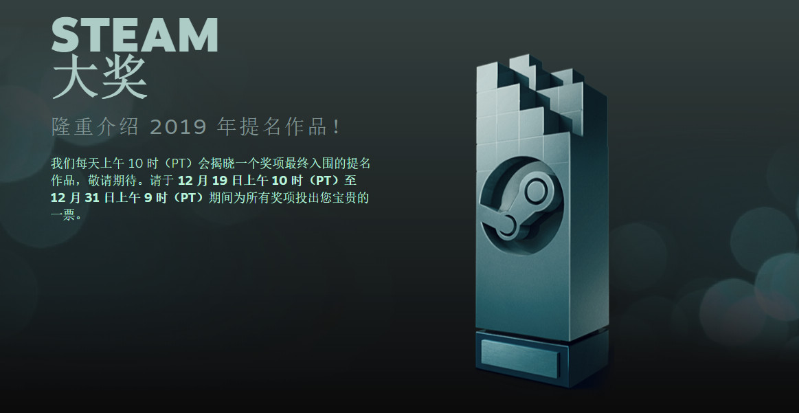 Steam2019年最具创意游戏玩法大奖提名名单