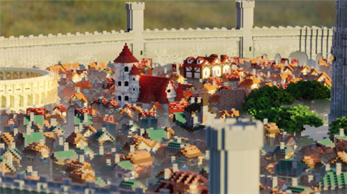 《我的世界》建筑团队打造巨大迷宫都市 远景宏伟壮丽
