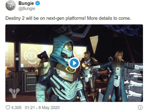 Bungie确认《命运2》将登陆次世代主机平台