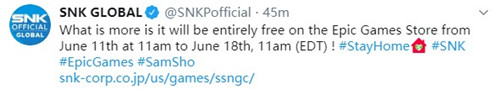 Epic可免费领！SNK《侍魂Neogeo合集》6月12日发售