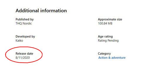 微软商店显示《阿玛拉王国：惩罚 重置版》8月11日发售