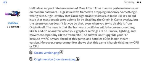 《质量效应3》Steam强制使用Origin功能 出现大幅掉帧 无法解决