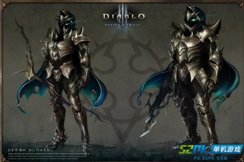 暗黑3绘画冠军作品：猎魔人天谴套装 衍生于戒灵形象