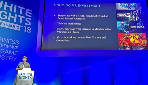 Valve：Steam上VR活跃用户同比增长160%