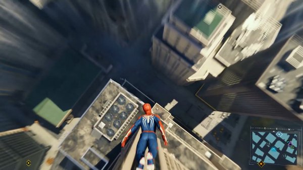 《漫威蜘蛛侠》游戏演示 高空赶路还能耍杂技