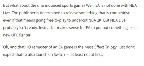 传EA将重制《质量效应》三部曲 2021年4月前发售