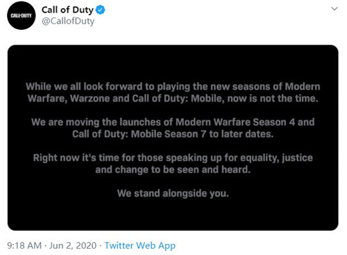 《使命召唤：现代战争》第四赛季延期 原定6月3日