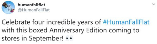《人类：一败涂地》将推出周年纪念实体版 9月发售