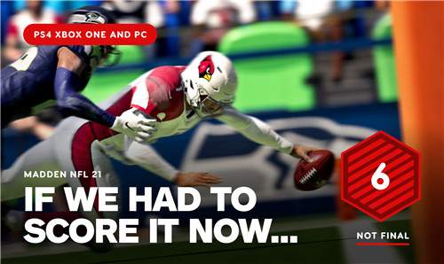 《麦登橄榄球21》IGN 暂评6分：改变程度甚至不如2K