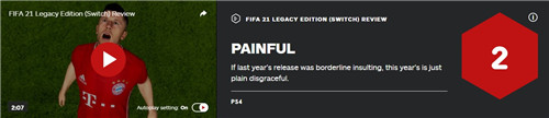 IGN 2分：《FIFA 21》NS版简直是耻辱之作