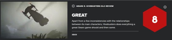 《战争机器5》新DLC发布 IGN评分8分：一款吧优秀的游戏