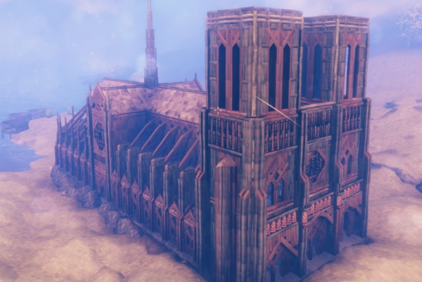 《英灵神殿》玩家生存模式建造巴黎圣母院《英灵神殿》玩家生存模式建造巴黎圣母院