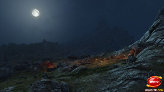 《黑色沙漠》游戏中的夜景