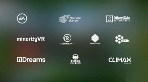 图2 2016 年谷歌开发者大会上首批VR内容提供商包含网易游戏