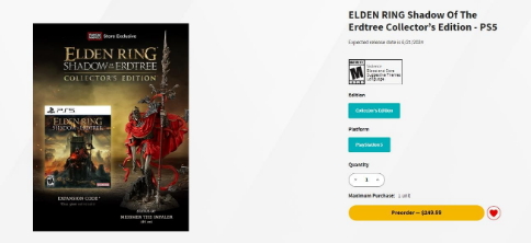 《艾尔登法环》DLC典藏版内容公布 包含梅瑟莫雕像